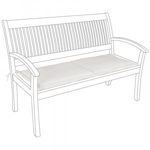 Perna sezut pentru exterior dreptunghiulara crem din fibre sintetice 47x115 cm Konjo Bizzotto