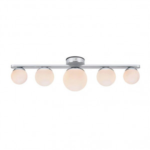 Plafoniera argintie/alba din metal cu 5 becuri Puro Markslojd