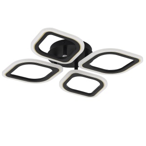 Plafoniera neagra/aurie din metal cu 4 LED-uri Illumia Zuma Line