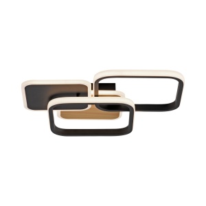 Plafoniera neagra/maro din metal Sevent Squere Zuma Line
