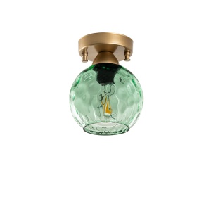 Plafoniera neagra/verde menta din metal Benek The Home Collection