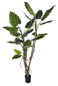 Planta artificiala cu ghiveci verde din plastic 150 cm Alocasia Bizzotto