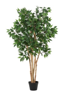 Planta artificiala verde/neagra din fibre sintetice 145 cm Ficus Bizzotto
