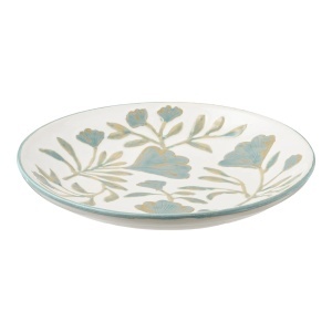 Platou alb/albastru din ceramica 36 cm Fad House Nordic