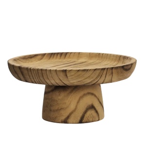 Platou cu picior maro din lemn 30 cm Versatile Madam Stoltz