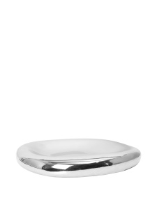 Platou decorativ argintiu din ceramica 34x35 cm Bellure Ferm Living