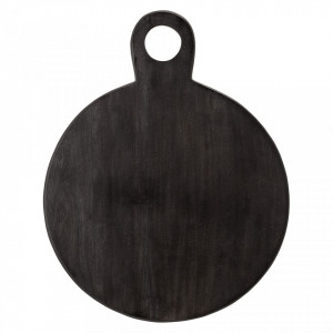 Platou negru din lemn de salcam 36x46 cm Okai Bloomingville