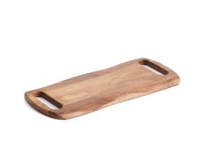 Platou pentru servire maro din lemn 20x40 cm Zeun Kave Home