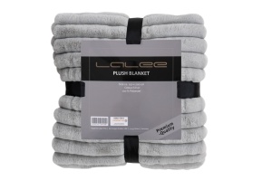 Pled argintiu din fibre sintetice 150x200 cm Plush Lalee