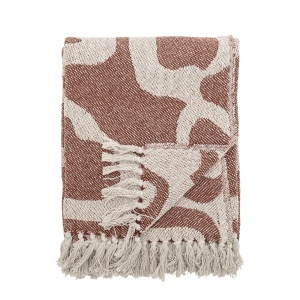 Pled maro/bej din bumbac 130x160 cm Salobre Bloomingville