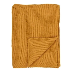 Pled ocru din bumbac 130x170 cm Santos House Nordic