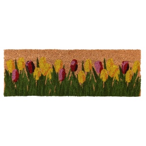 Pres intrare multicolor din fibre naturale 25x75 cm Tulips Esschert Design