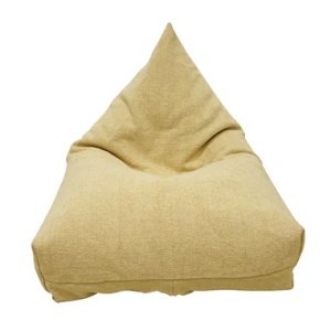 Puf dreptunghiular galben miere din bumbac 55x85 cm Cleo Lorena Canals