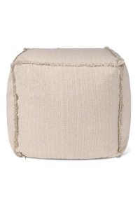 Puf patrat din bumbac bej 45x45 cm Handloom Lorena Canals