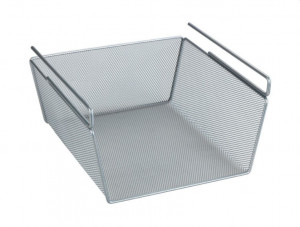 Raft argintiu din metal 15x28 cm Shelf Hanging Basket Wenko