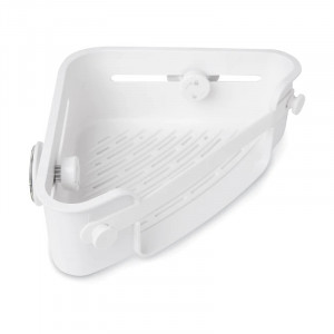 Raft pentru baie alb din plastic 30 cm Flex Corner Umbra