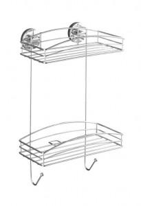 Raft pentru baie argintiu din metal 26 cm Vacuum-Loc Wenko