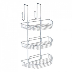 Raft pentru baie argintiu din metal 28 cm Kuopio Levels Wenko