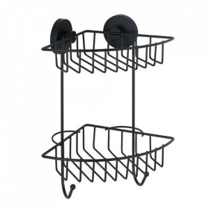 Raft pentru baie negru din metal 23 cm Bari Duo Wenko