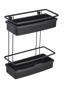 Raft pentru baie negru din metal Molinella Duo Wenko
