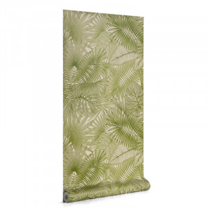 Rola tapet verde din hartie 53x1000 cm Tropic Kave Home