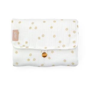 Saltea pliabila pentru schimbat scutece alba din bumbac 24x28 cm Olna Kave Home