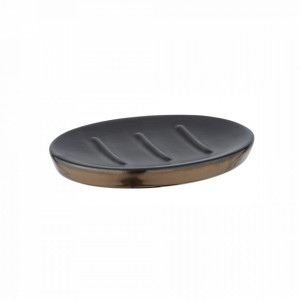 Savoniera din ceramica neagra/maro alama10x12 cm Brandol Wenko