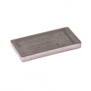 Savoniera gri/roz din ciment 3x24 cm Mauve Wenko