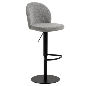 Scaun bar ajustabil gri/negru din textil Patricia Quiet Object