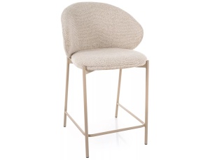 Scaun bar bej deschis din textil Kioto All The Home Collection