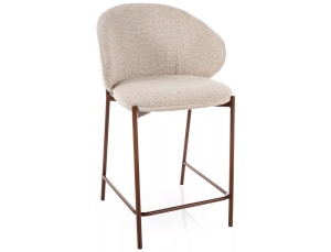 Scaun bar bej deschis/maro inchis din textil Kioto The Home Collection ]