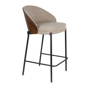 Scaun bar bej din textil Rodin Dutchbone
