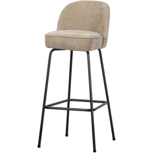 Scaun bar bej nisipiu din textil Vogue High Chenille Woood
