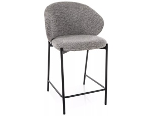 Scaun bar gri din textil Kioto The Home Collection