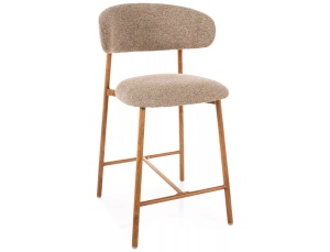 Scaun bar maro cappuccino din textil Elton The Home Collection