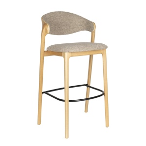 Scaun bar maro din textil Babington Dutchbone