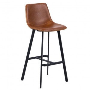 Scaun bar maro/negru din piele ecologica Oregon Quiet Object