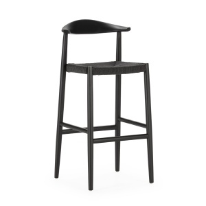 Scaun bar negru din lemn Orlando Thai Natura