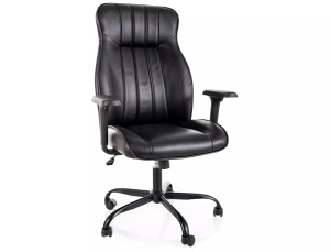 Scaun birou negru din piele ecologica Q-093 The Home Collection
