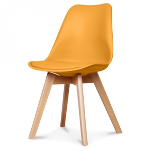 Scaun din plastic galben miere Scandy The Home Collection