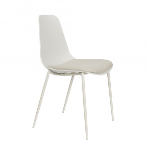 Scaun dining alb din metal Jeffrey Quiet Object