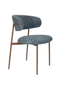 Scaun dining albastru din textil Claes Quiet Object