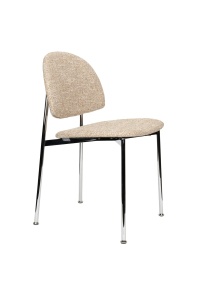 Scaun dining bej/argintiu din textil Sunrise Zuiver