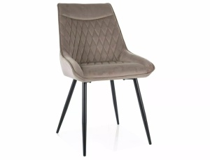 Scaun dining bej din catifea Agat The Home Collection