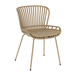 Scaun dining bej din metal Surpik Kave Home