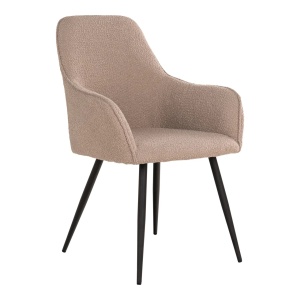 Scaun dining bej din textil Harbo Boucle House Nordic