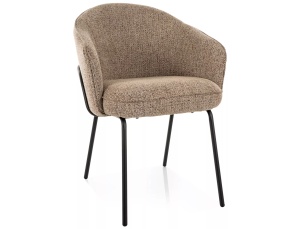 Scaun dining bej inchis din textil Nao The Home Collection
