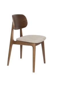 Scaun dining bej/maro din textil Marais Dutchbone