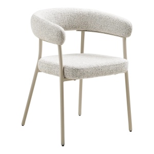 Scaun dining bej nisipiu/gri din textil Trivio House Nordic