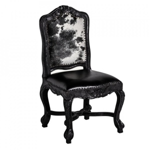 Scaun dining din piele negru Delft Vical Home
